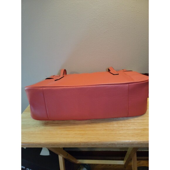 Coach Marin Taylor Leather Flap Shoulder Bag Purse Satchel Pink Salmon F26781 - Picture 8 of 16